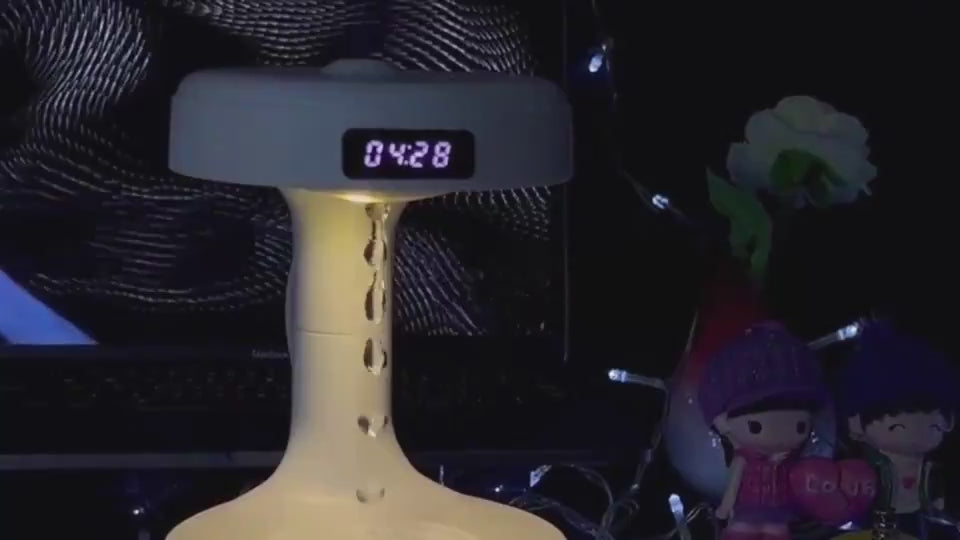 Video of the anti-gravity humidifier's floating water droplet effect